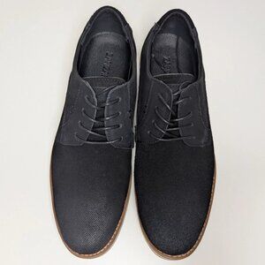 NEW! Mens Sz 12 ZANZARA Black Leather Canvas Lace Up BLAZE Oxfords Shoes